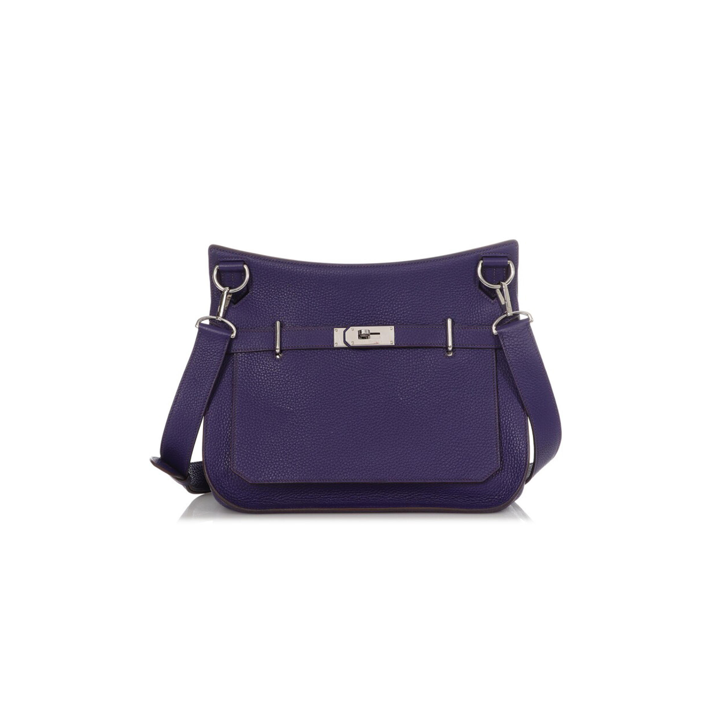 HERMÈS MASTER ANEMONE TOGO LEATHER PALLADIUM PLATED JYPSIERE 28 BAG (28*22*12cm)